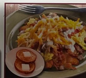 Hash Stack breakfast plate from Geno's Diner menu